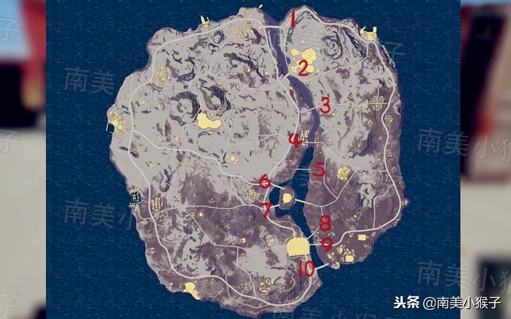 绝地求生海岛地图